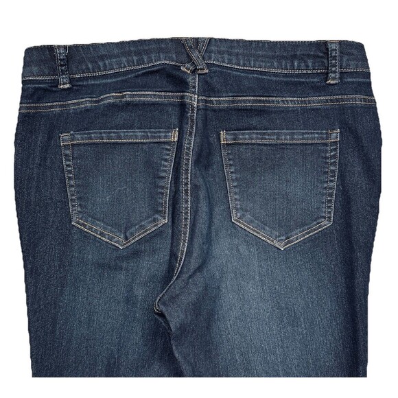 Christopher & Banks Slim Straight Jeans 8 (31x29.5) Dark Wash Blue Stretch Women - Picture 8 of 9